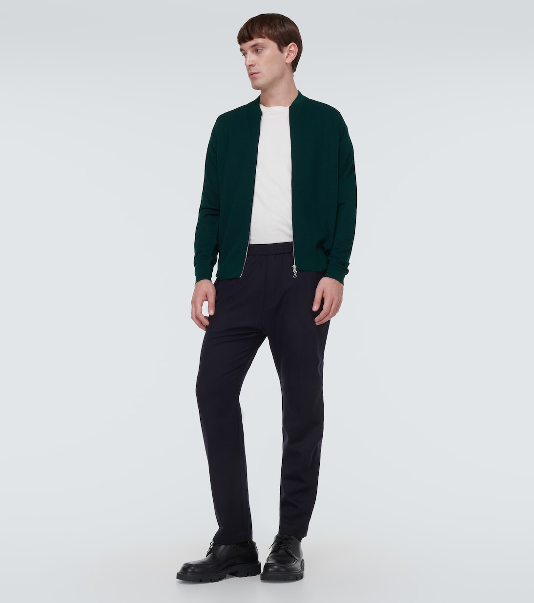 16.Singular zip-up wool jacket | John Smedley
