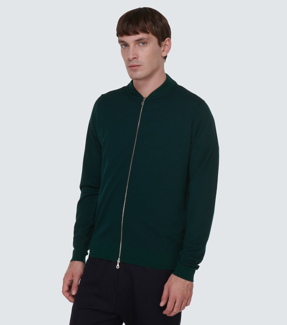 16.Singular zip-up wool jacket | John Smedley