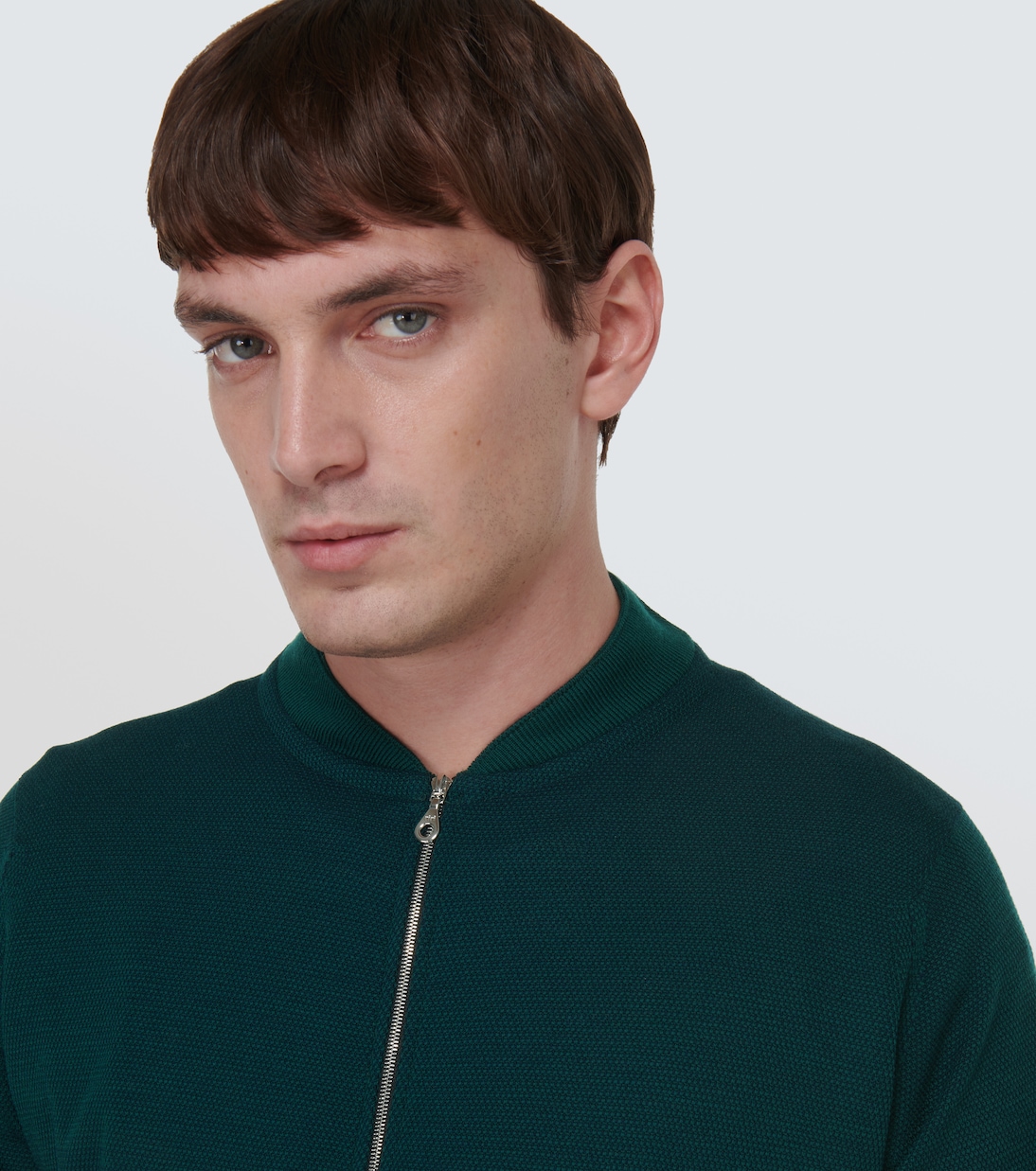 16.Singular zip-up wool jacket | John Smedley