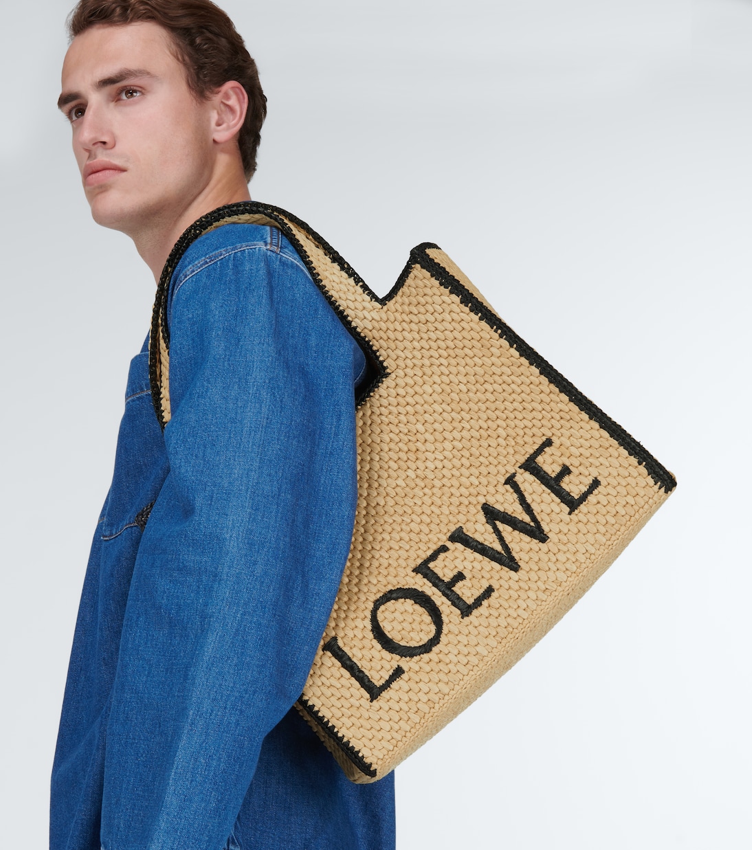 Slit Tote Large raffia tote bag | Loewe