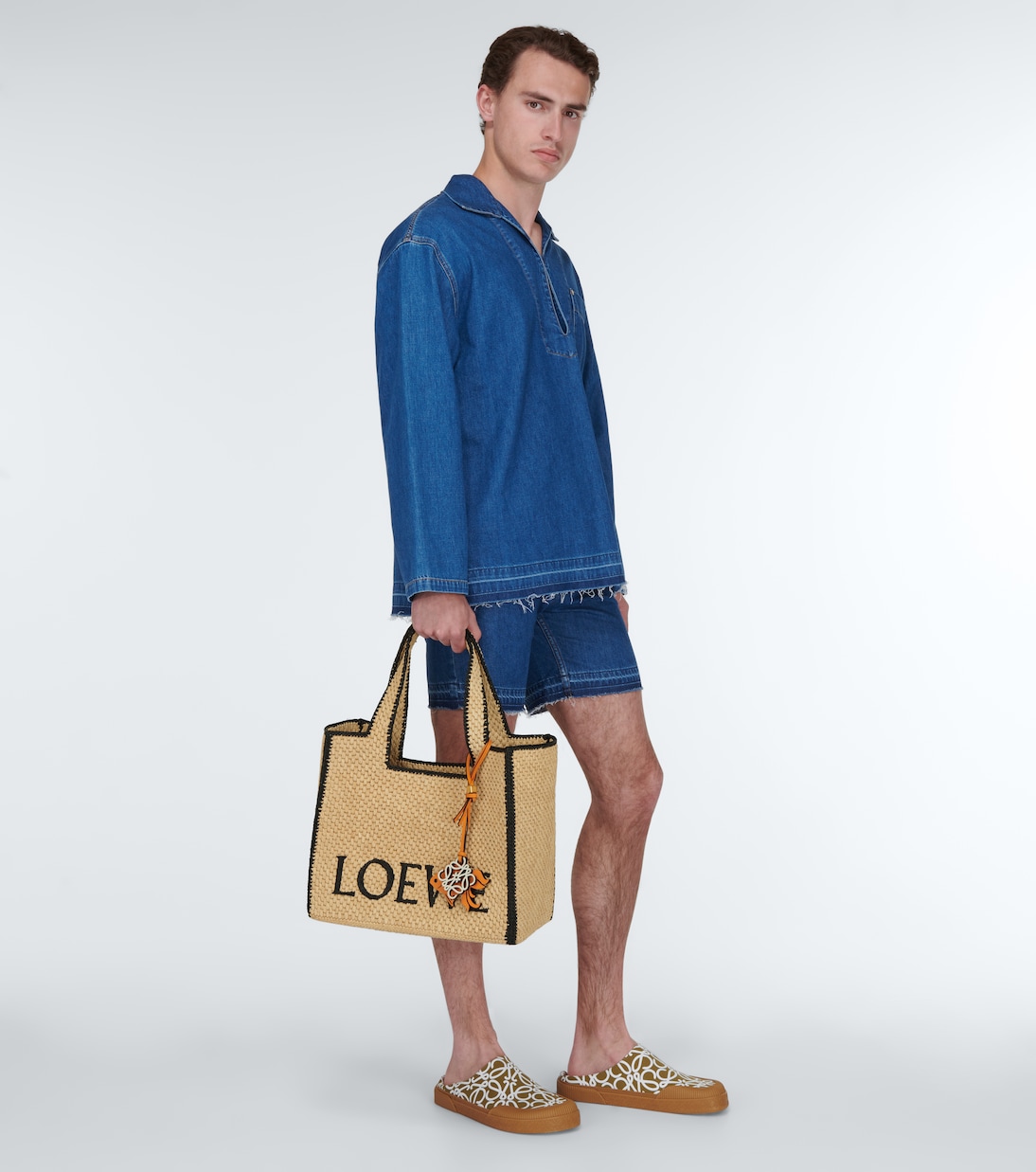 Slit Tote Large raffia tote bag | Loewe