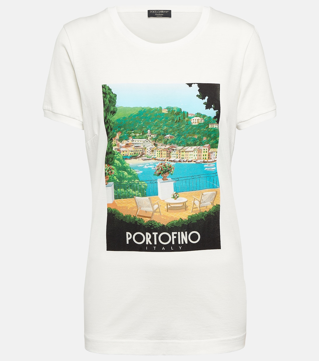 Portofino camiseta de algodón estampada | Dolce&Gabbana