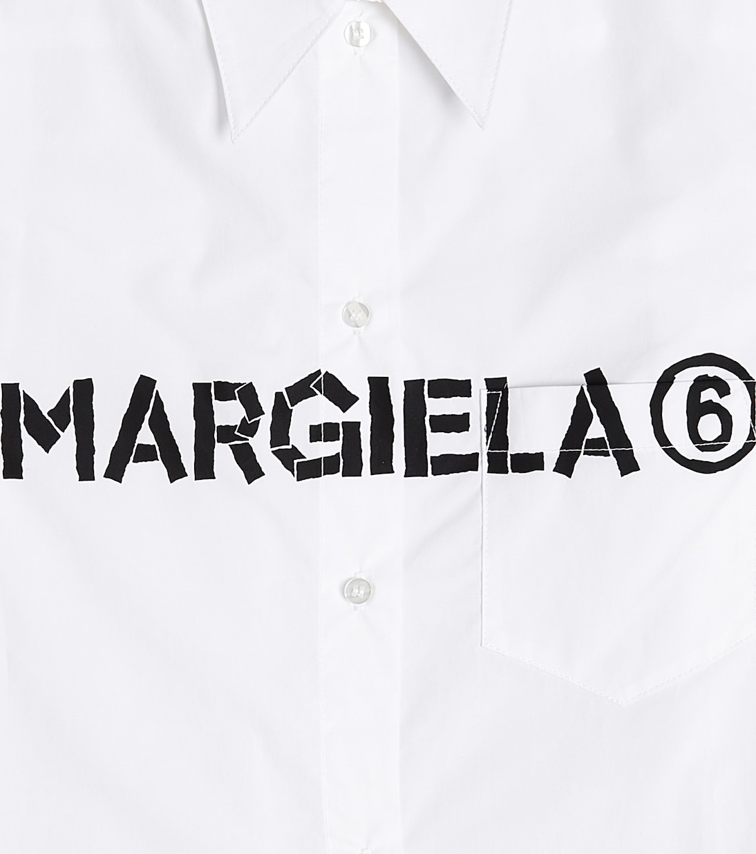 Vestido camisero de algodón con logo | MM6 Maison Margiela Kids