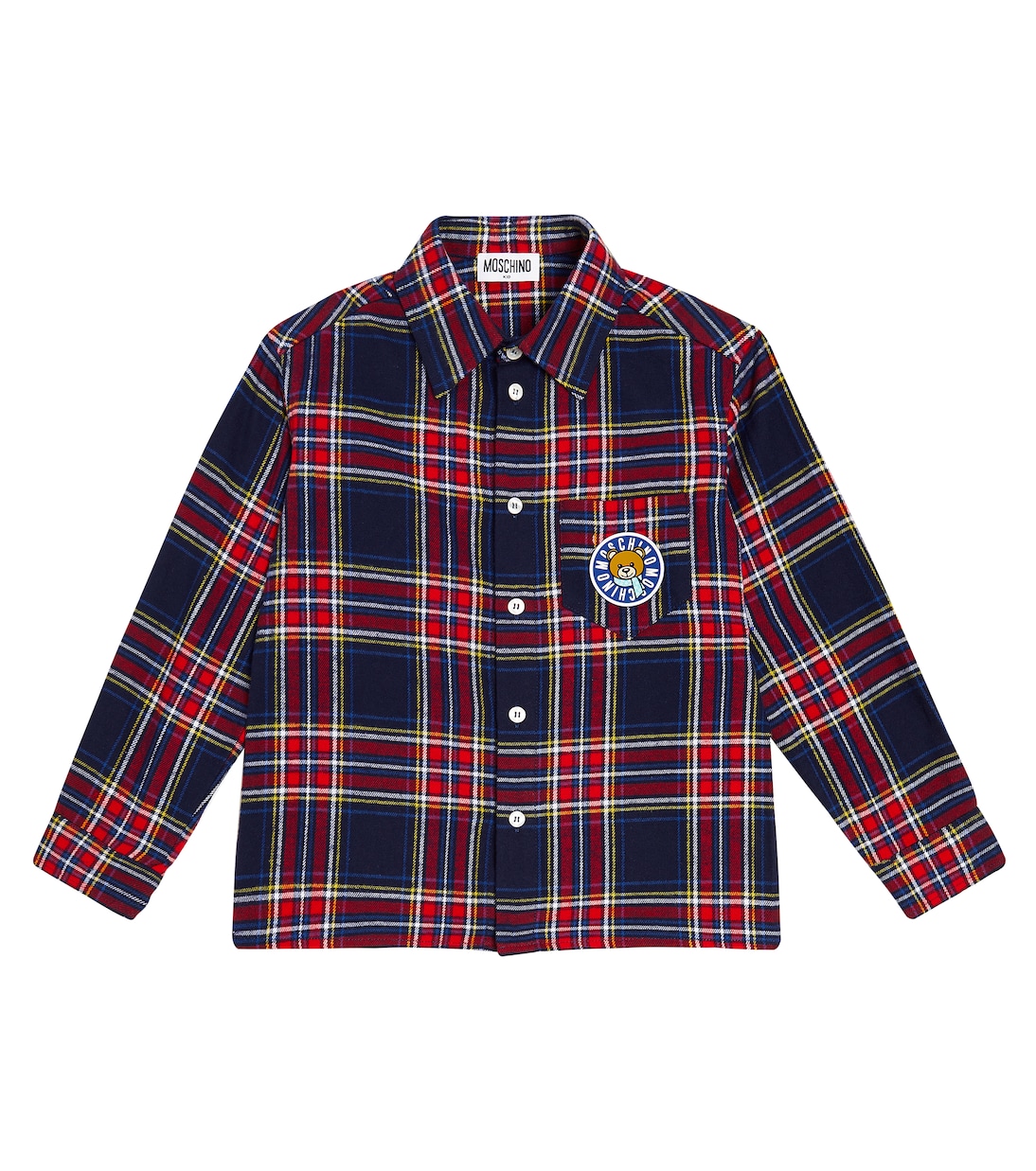 Camisa Teddy Bear de algodón a cuadros | Moschino Kids