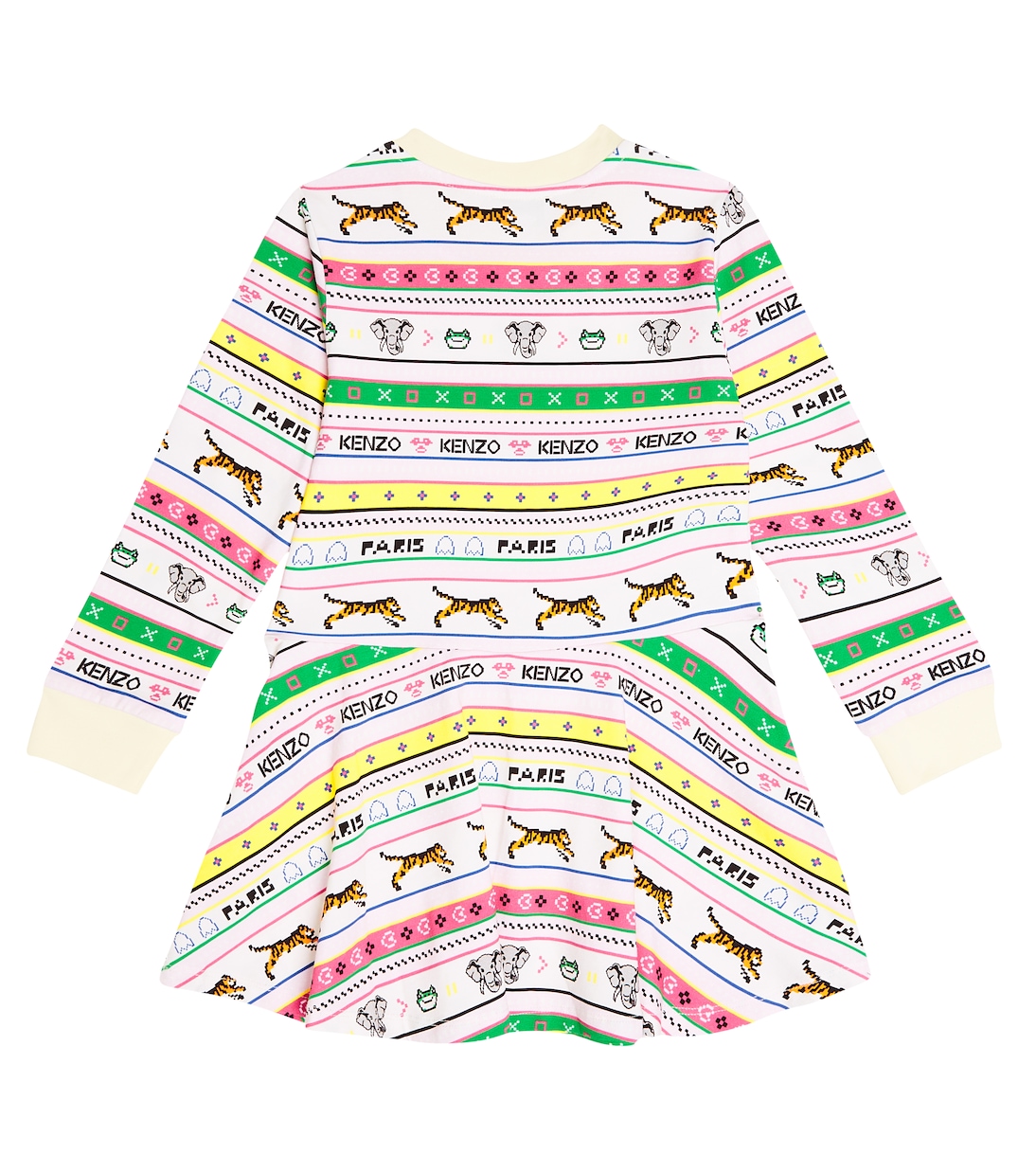 Abito in misto cotone con stampa | Kenzo Kids