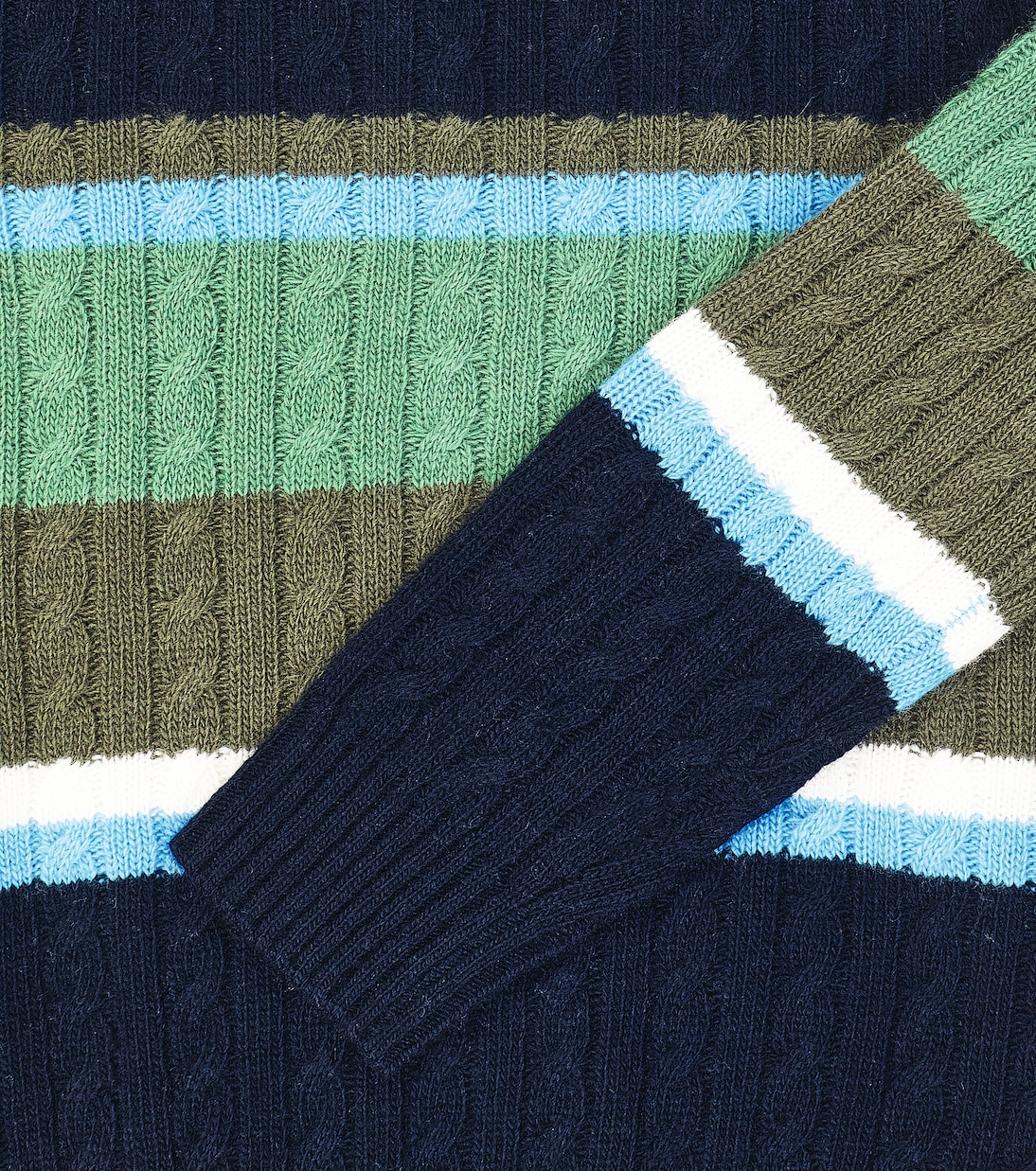 Pullover in lana vergine a trecce | Il Gufo
