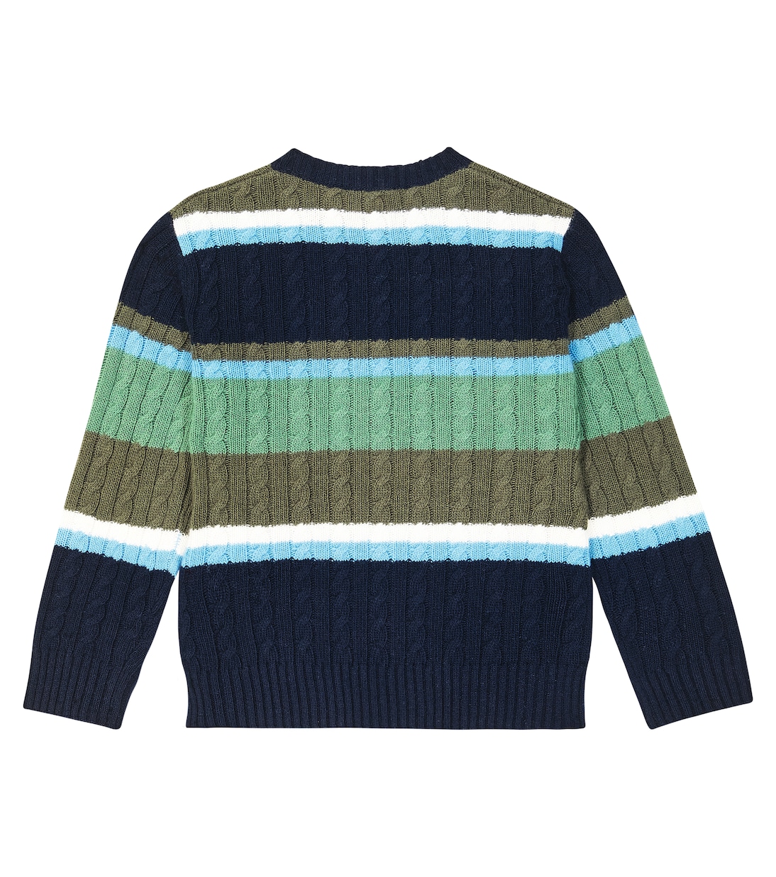 Pullover in lana vergine a trecce | Il Gufo