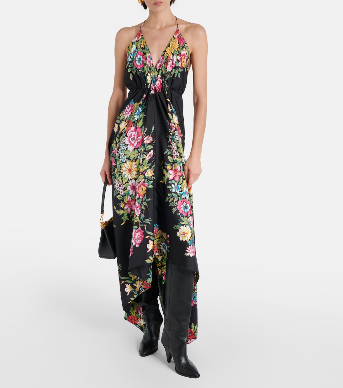 Abito midi in seta con stampa floreale | Etro