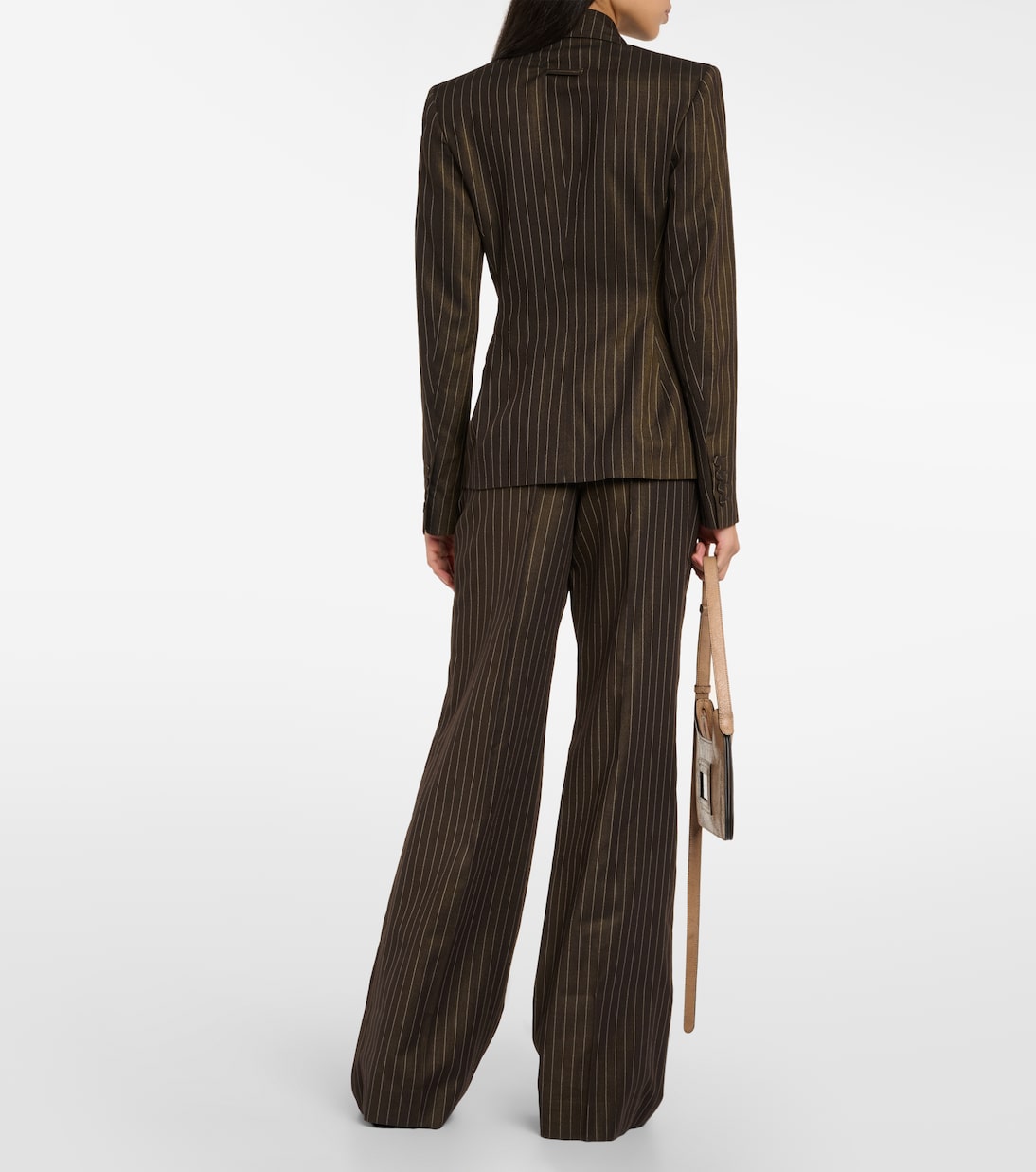 Tattoo pinstripe wool-blend blazer | Jean Paul Gaultier