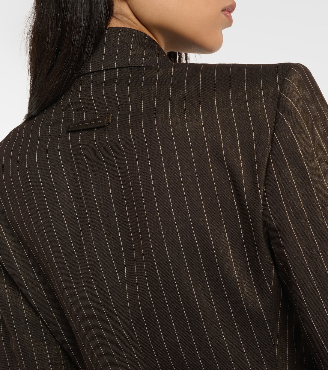 Tattoo pinstripe wool-blend blazer | Jean Paul Gaultier