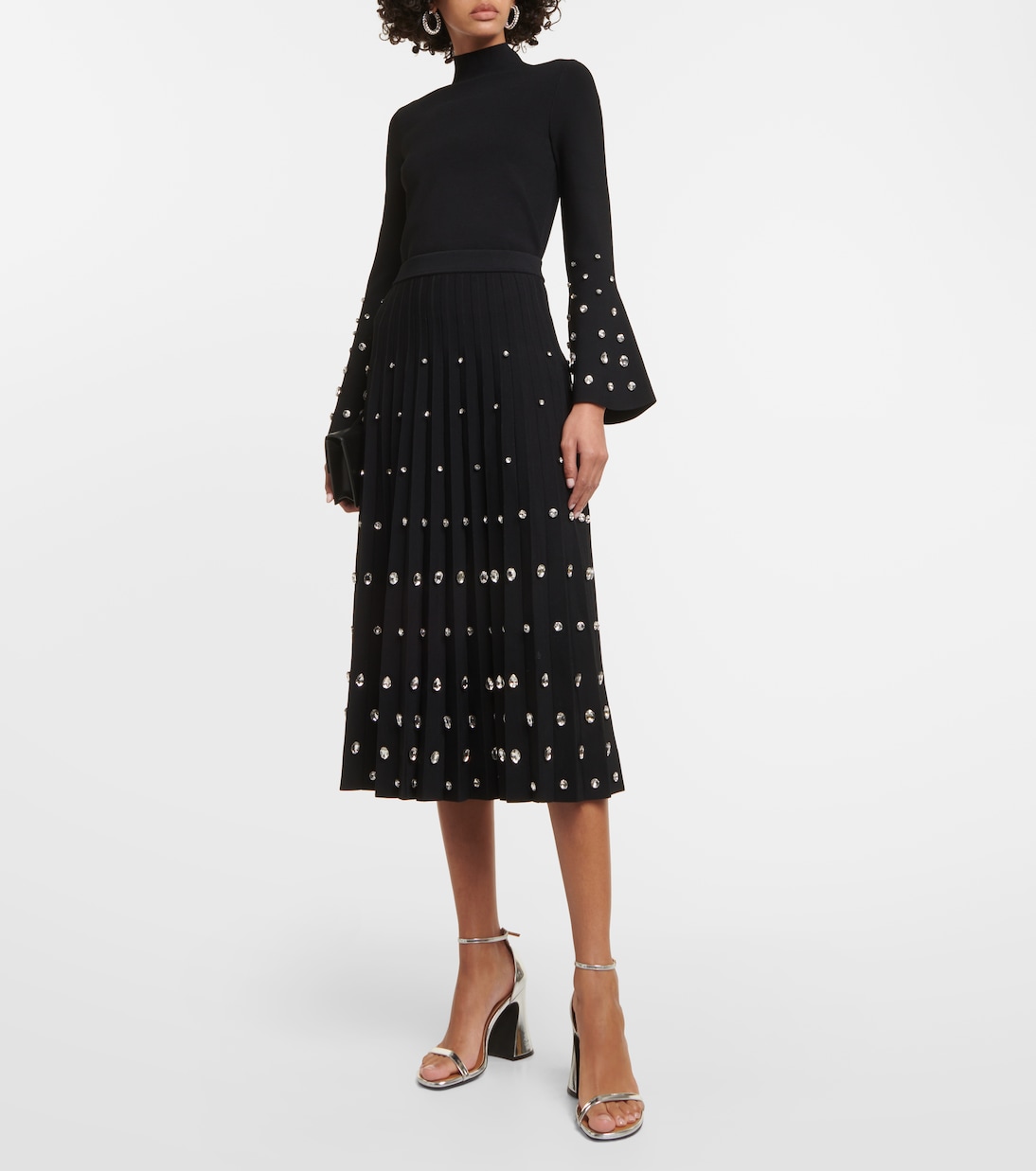 Falda midi con cristales | Simkhai