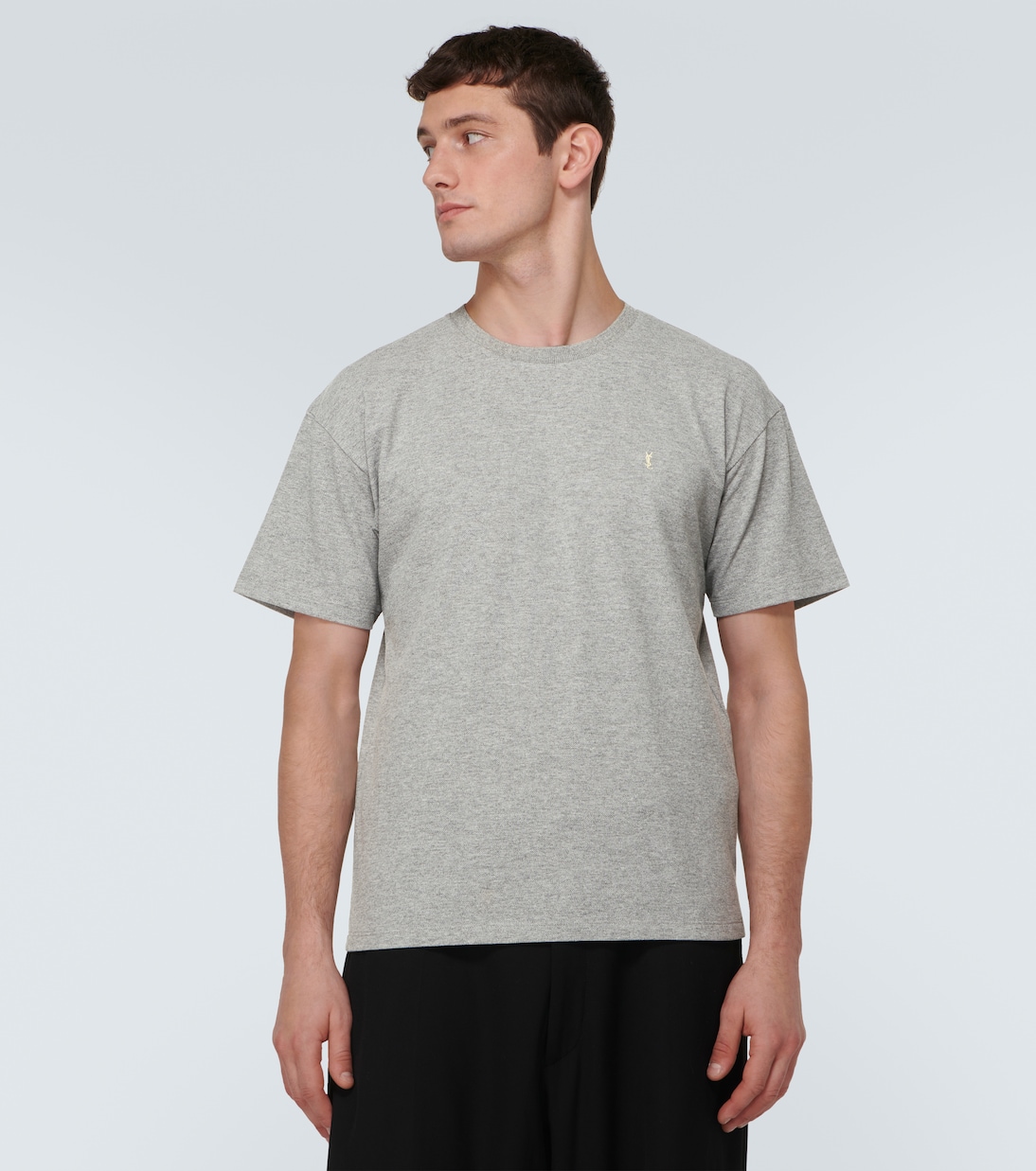 Camiseta Cassandre en piqué de algodón | Saint Laurent