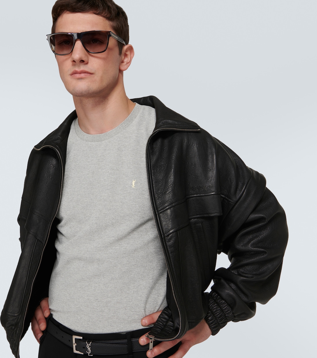 Camiseta Cassandre en piqué de algodón | Saint Laurent
