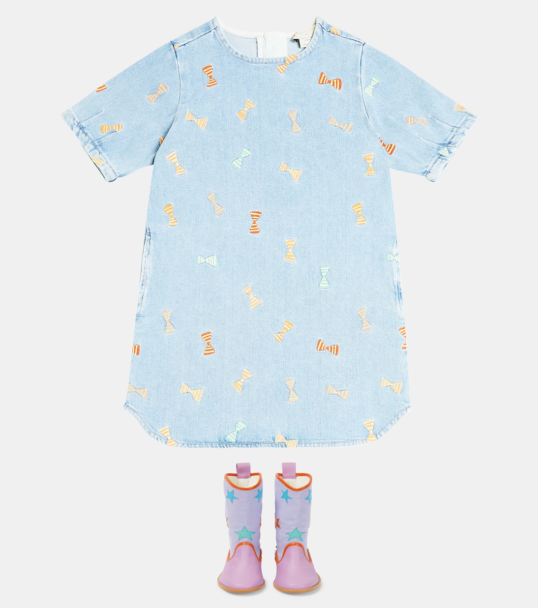 Besticktes Kleid aus Denim | Stella McCartney Kids