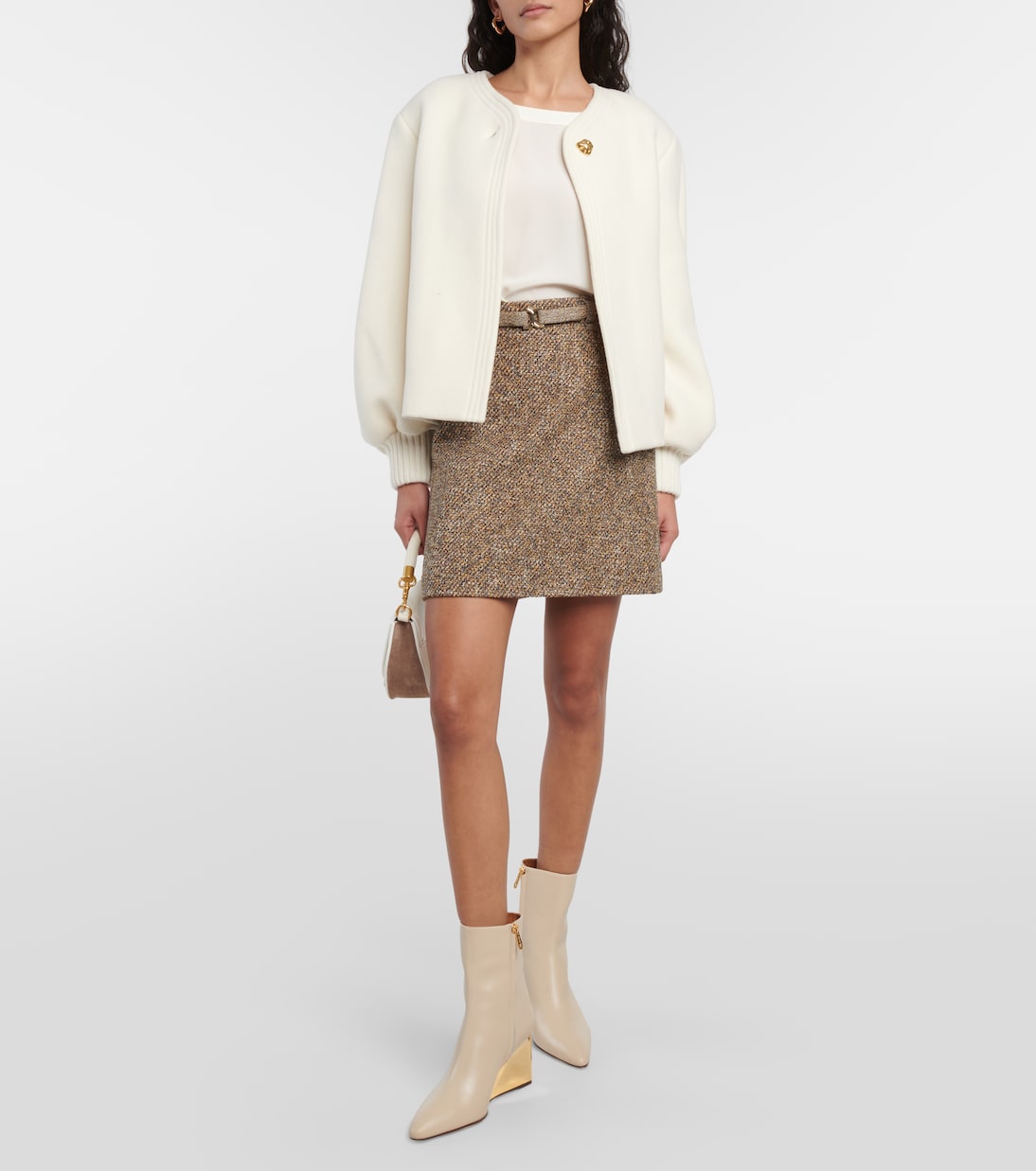 Stivaletti Rebecca in pelle con zeppa | Chloé