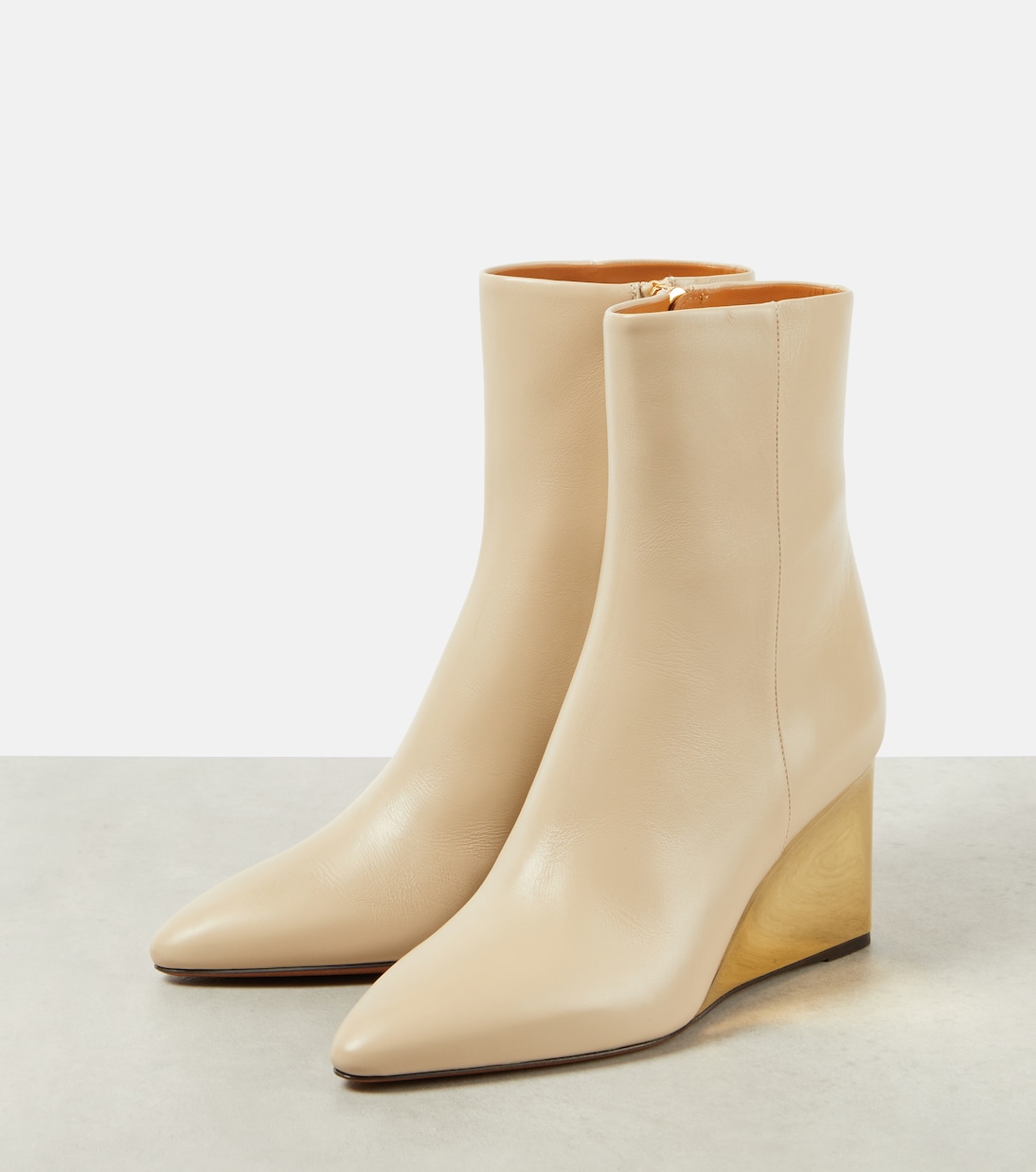 Stivaletti Rebecca in pelle con zeppa | Chloé