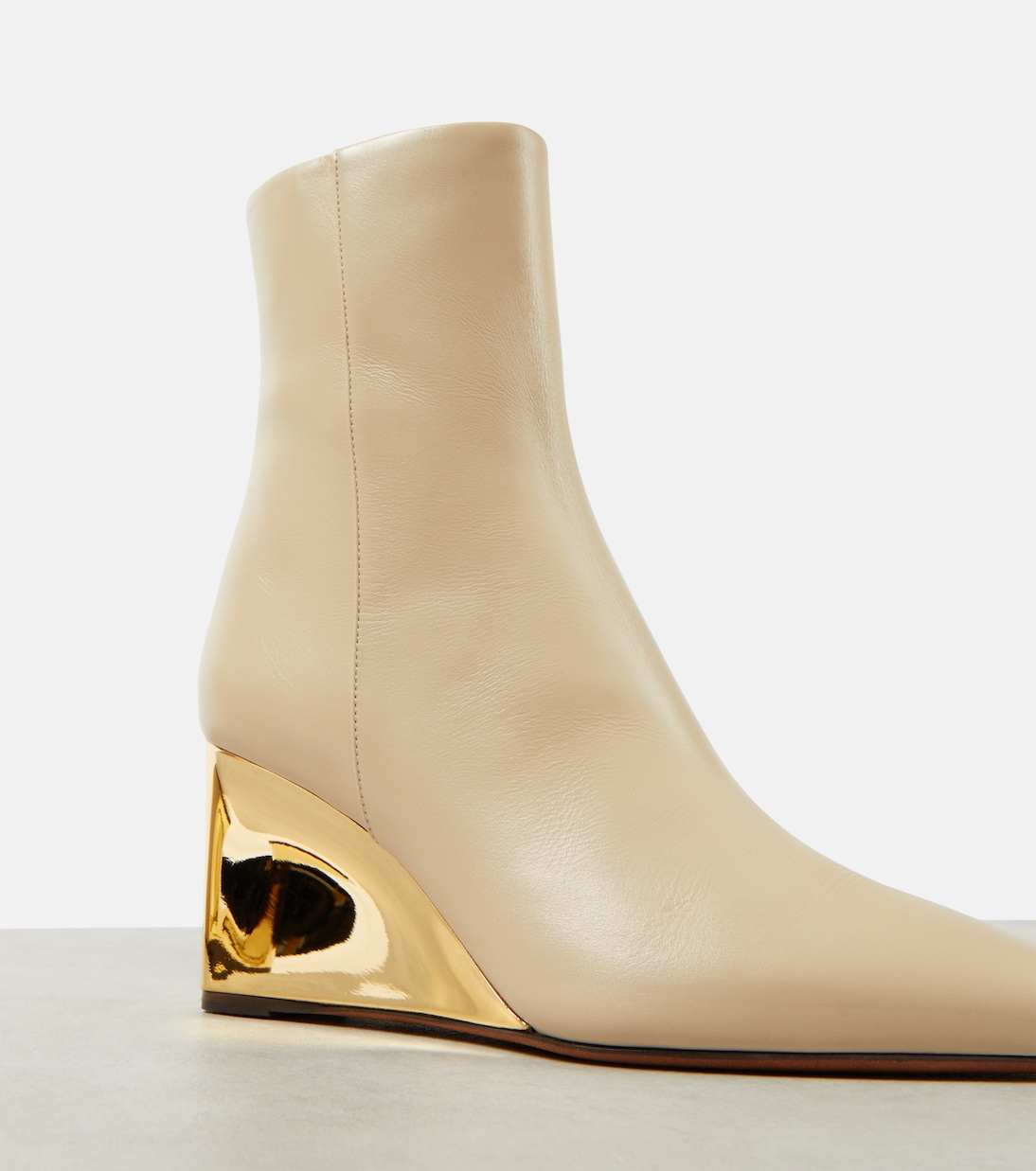 Stivaletti Rebecca in pelle con zeppa | Chloé
