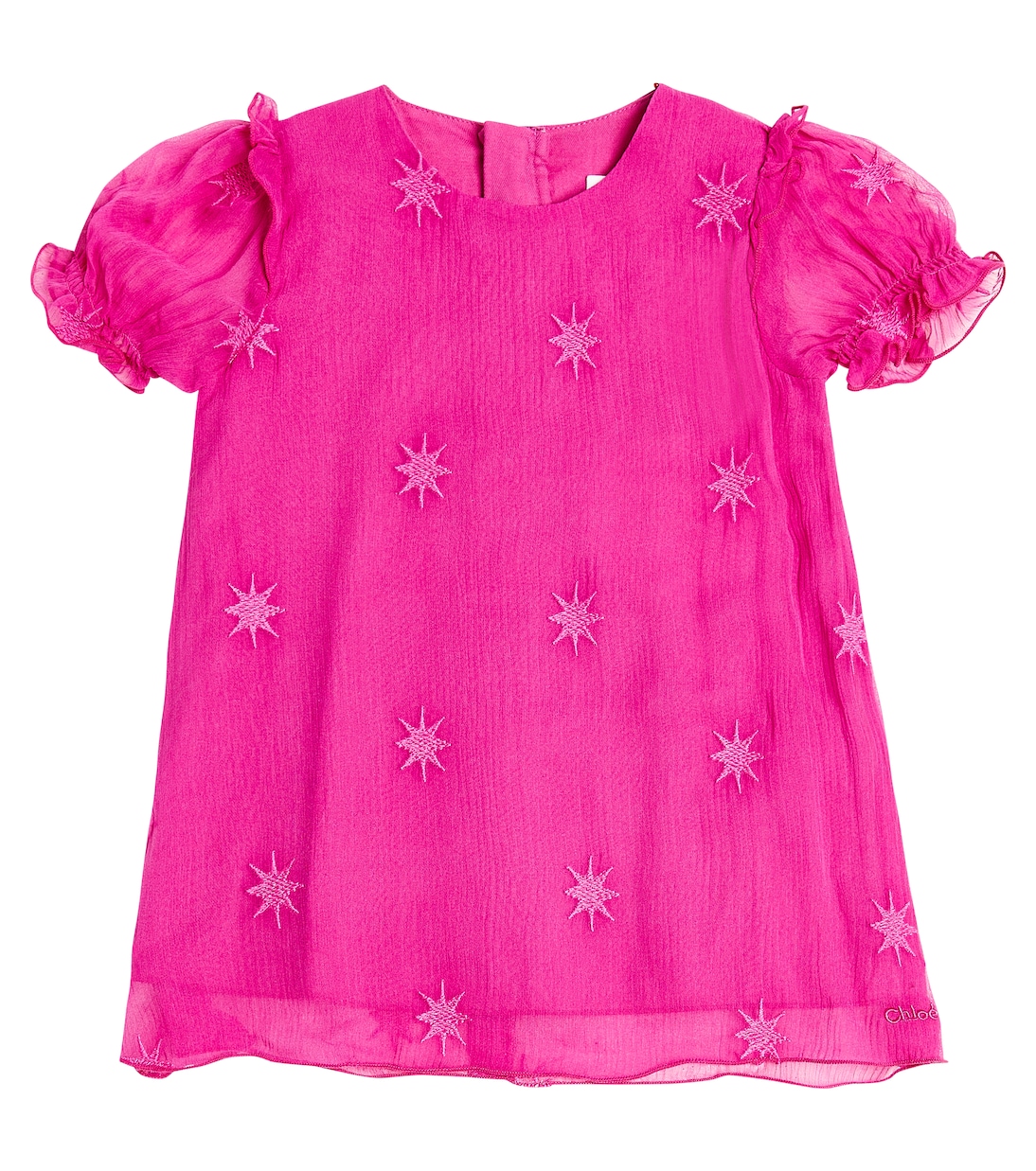 Baby - Abito in seta a maniche corte | Chloé Kids