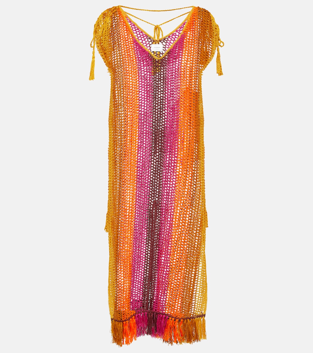 Striped crochet midi dress | Anna Kosturova
