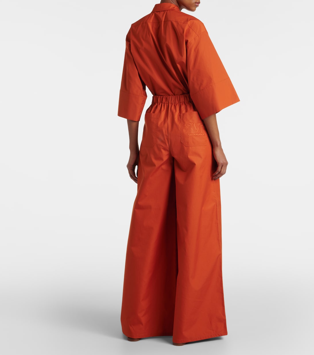 Weite High-Rise-Hose Navigli aus Baumwolle | Max Mara