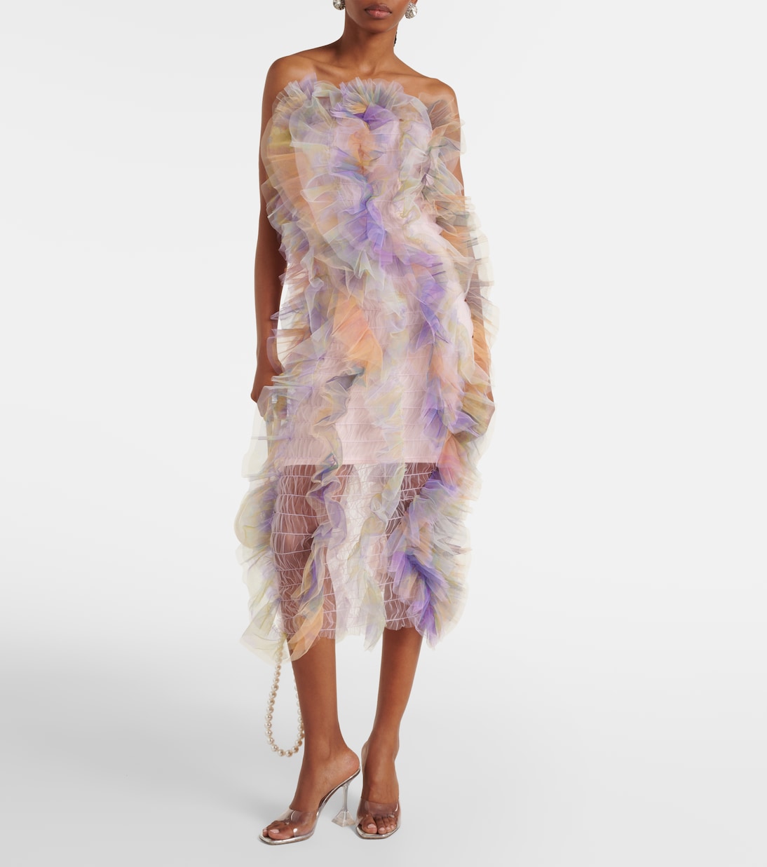 Robe longue en tulle | Susan Fang
