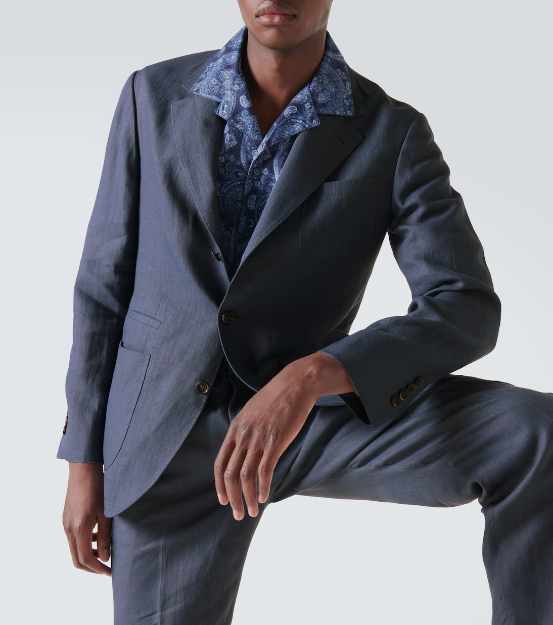 Blazer monopetto in lino | Brunello Cucinelli