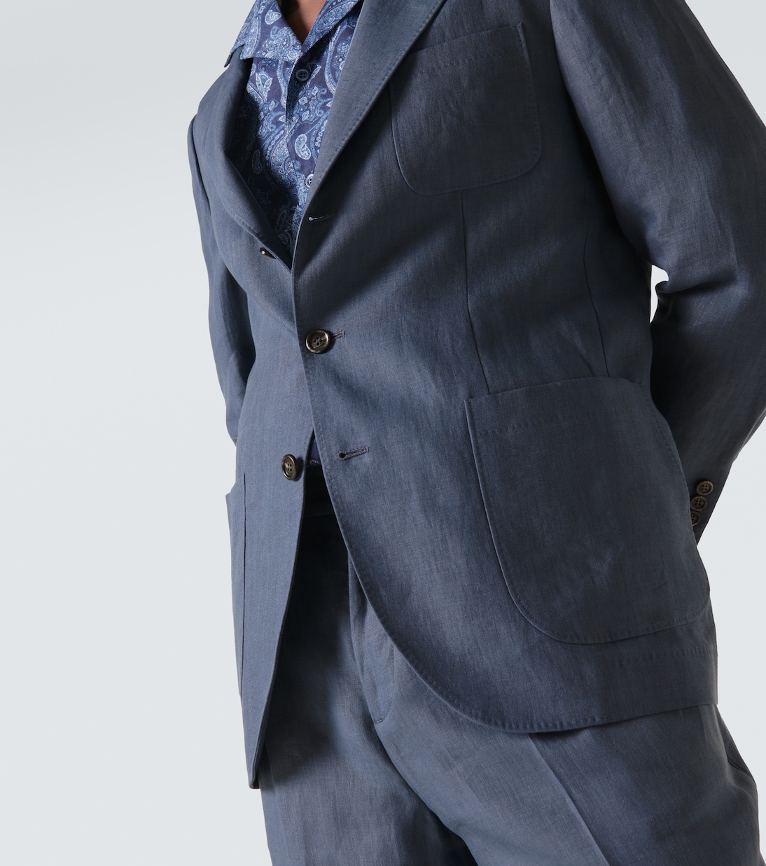 Blazer monopetto in lino | Brunello Cucinelli