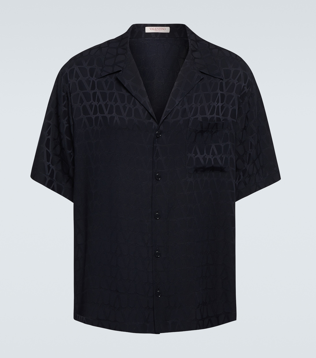 Camicia bowling in seta con logo | Valentino