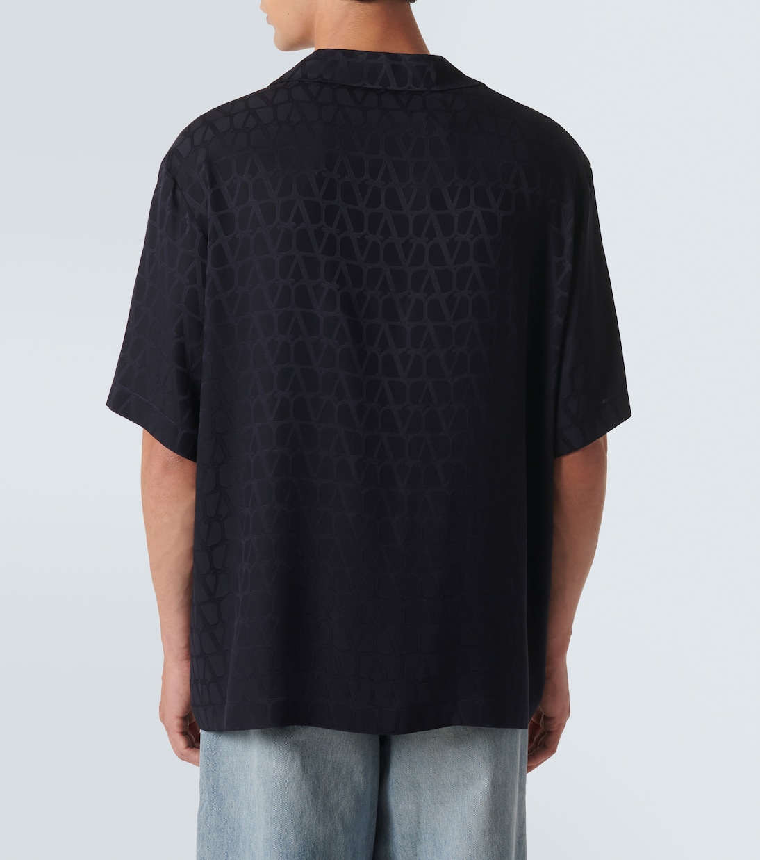 Camicia bowling in seta con logo | Valentino