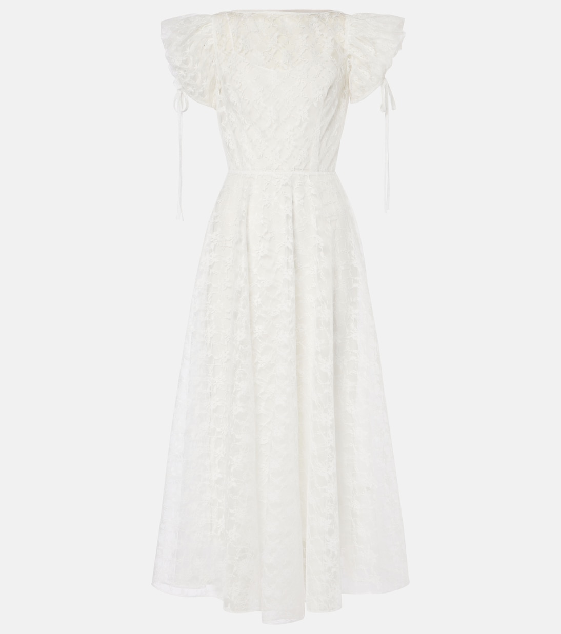Robe midi en soie à fleurs | Rodarte