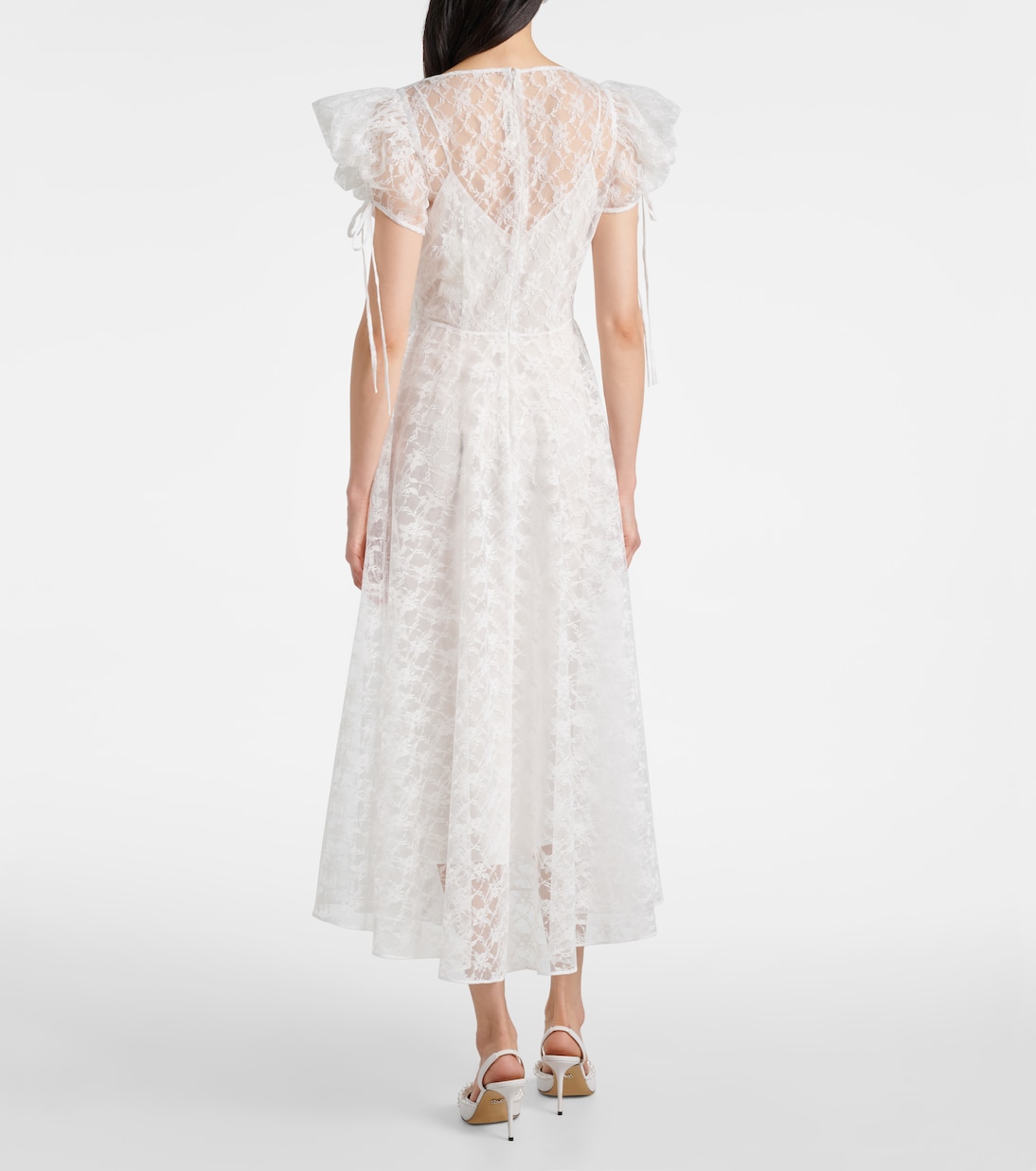Robe midi en soie à fleurs | Rodarte