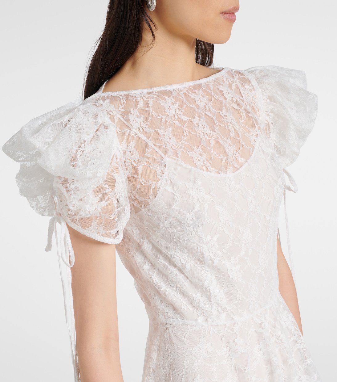 Robe midi en soie à fleurs | Rodarte