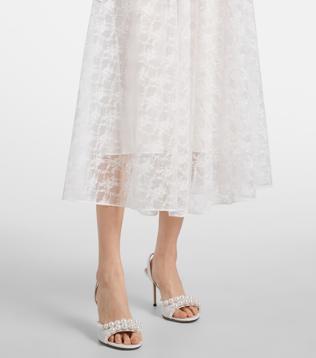 Robe midi en soie à fleurs | Rodarte