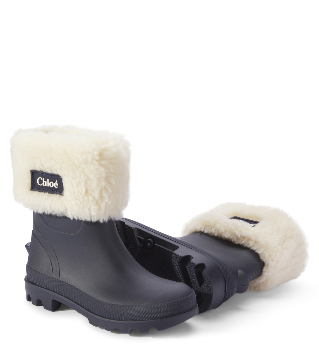 Botas de lluvia con borrego sintético | Chloé Kids