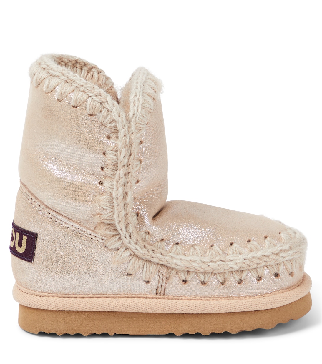 Botines de piel revestida con forro de borrego | Mou Kids