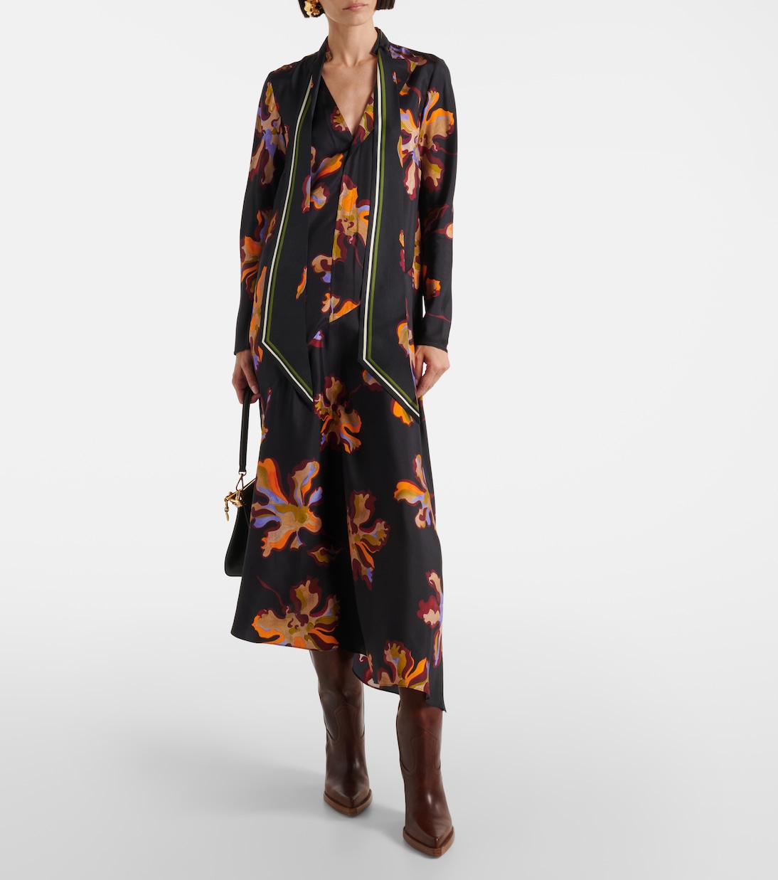 Bedrucktes Midikleid aus Seiden-Twill | Dorothee Schumacher