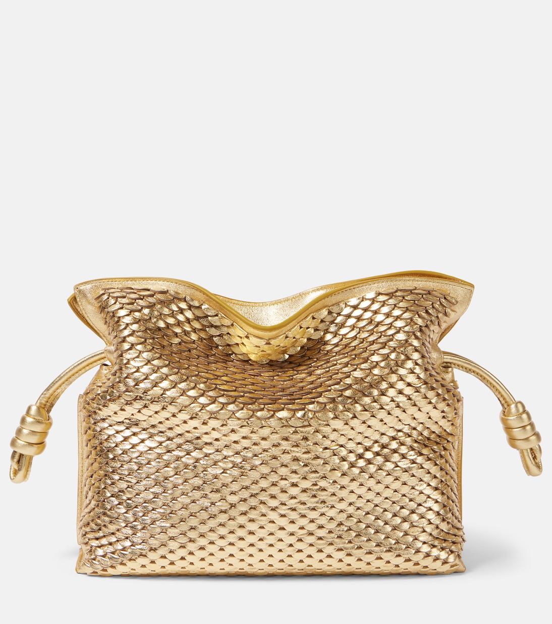 Clutch Flamenco Small in pelle metallizzata | Loewe
