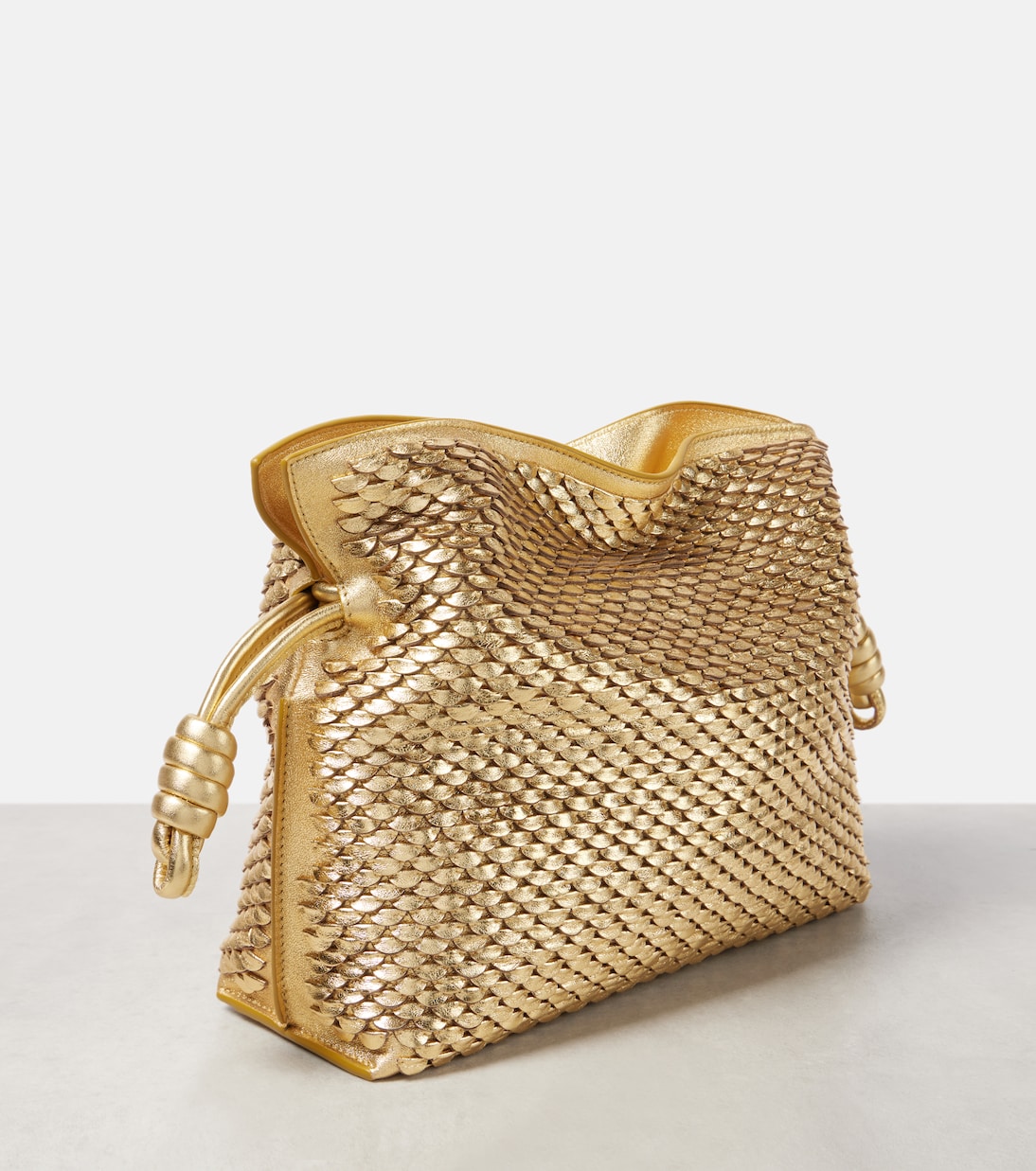 Clutch Flamenco Small in pelle metallizzata | Loewe