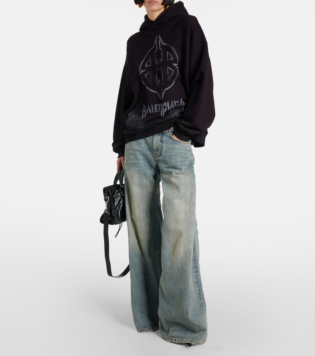 Jeans a gamba larga e vita media | Balenciaga