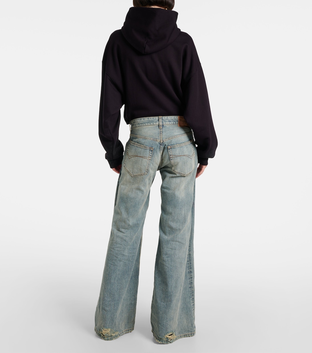 Jeans a gamba larga e vita media | Balenciaga