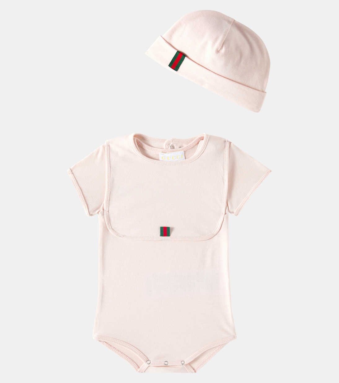 Bebé - set de body, babero y gorro de algodón | Gucci Kids