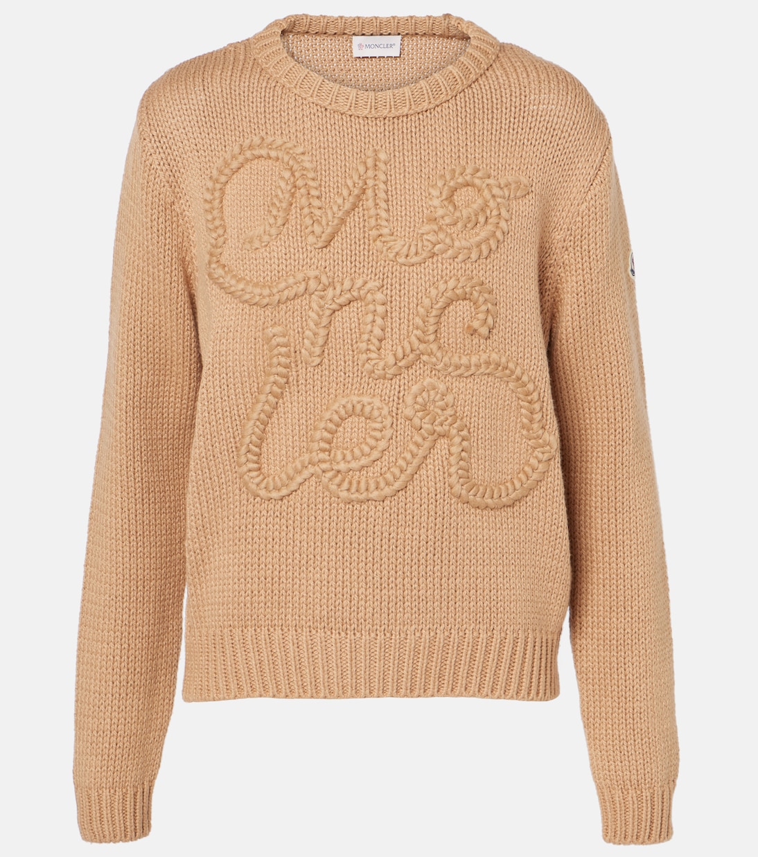 Pullover in cotone con logo ricamato | Moncler