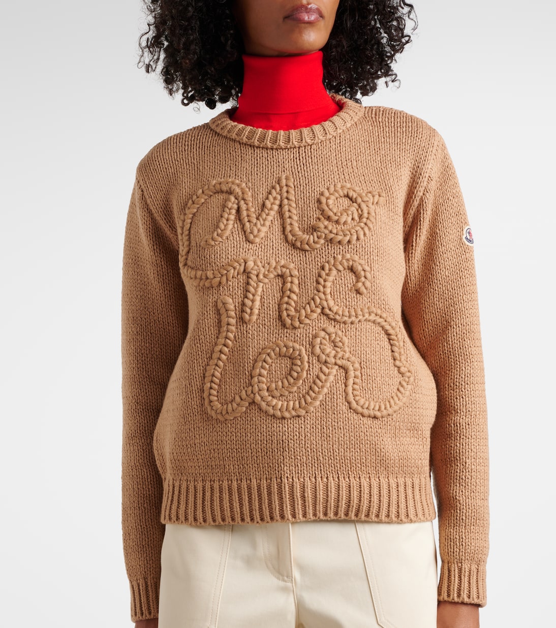 Pullover in cotone con logo ricamato | Moncler