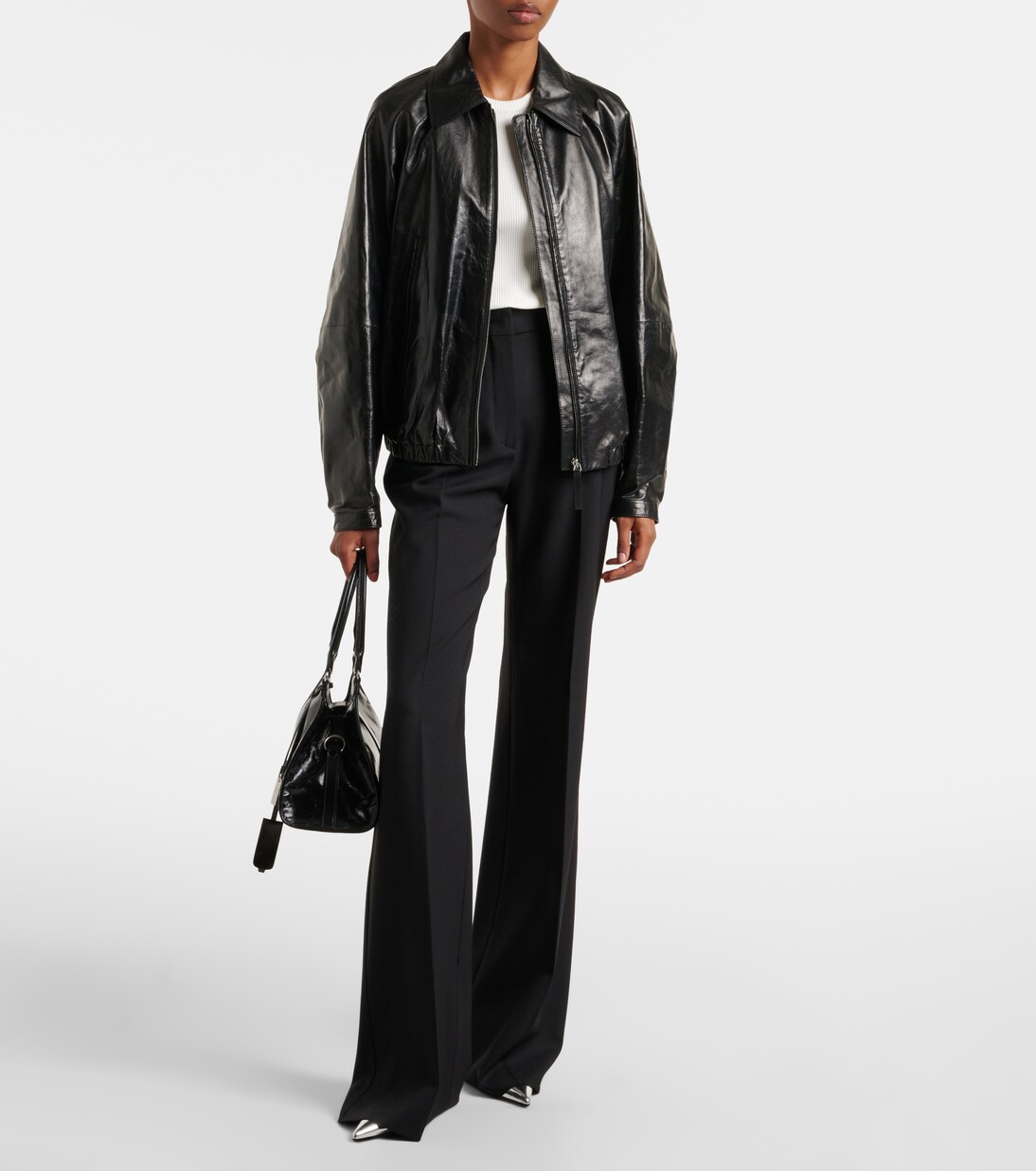 Blazer White Label Tesema en cuir | Proenza Schouler