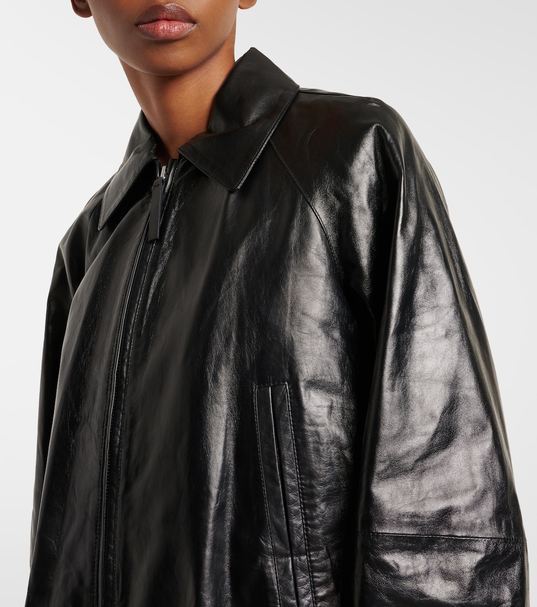 Blazer White Label Tesema en cuir | Proenza Schouler