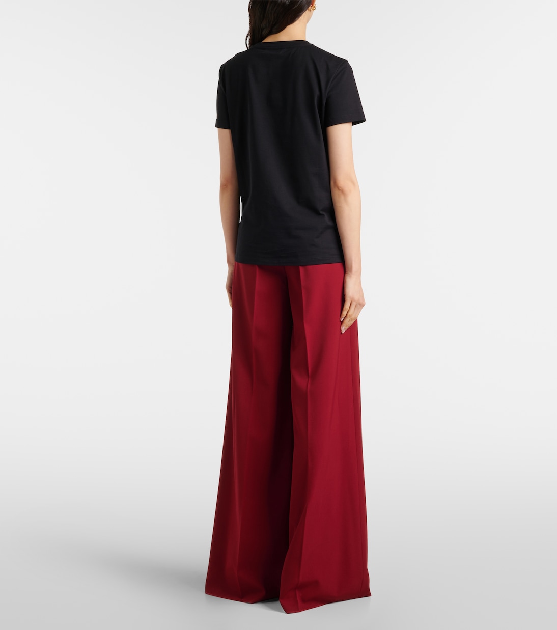 T-shirt Papaia en coton à logo | Max Mara