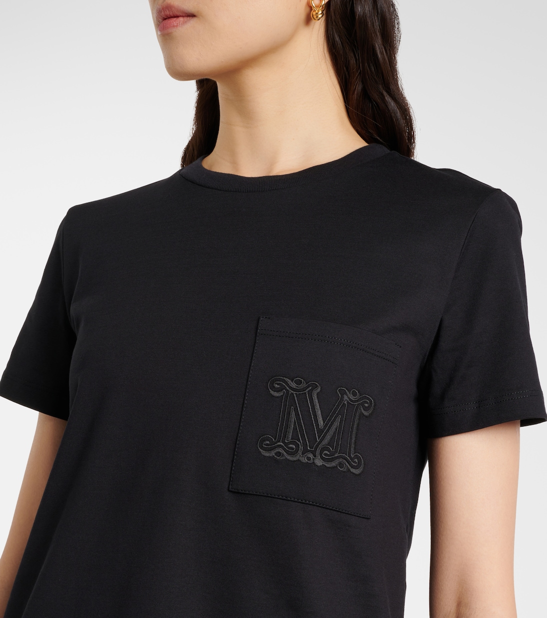 T-shirt Papaia en coton à logo | Max Mara