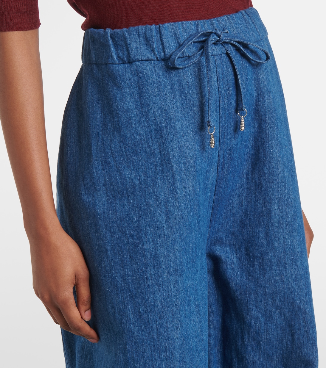 Pantalon ample Gelos à taille haute en coton et lin | Gabriela Hearst