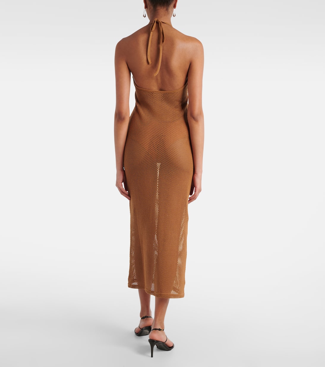Abito midi in mesh di cotone  | Courrèges
