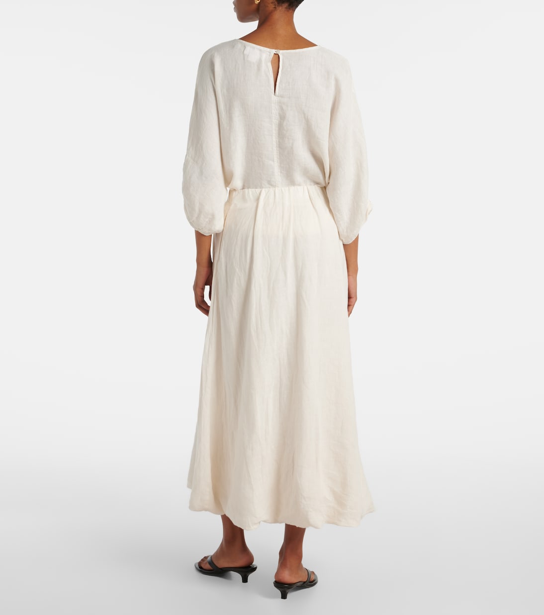Falda midi Rachelle de lino | Velvet